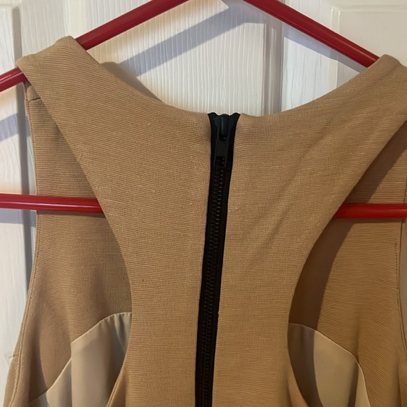 Milly Tan Halter Sheath Mini Dress for Work women’s size Medium - Picture 3 of 8